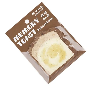Cute Toast Bread Sticky Note Pads 30 Sheets Memo Stickers for Study Work - Picture 1 of 12