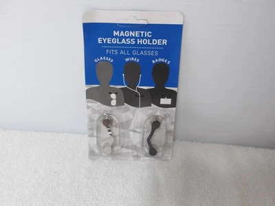 Broche pin clip soporte gafas magnético acero inoxidable 2 piezas Foto 1 de 2