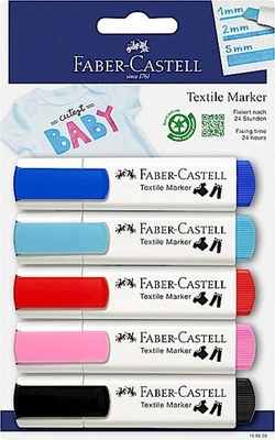 Faber-Castell 159530 - Textilmarker 5er, Baby-Party,  - Bild 1 von 4