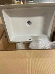 Fregadero de baño rectangular vertical KOHLER 2882-0, 19 3/4", blanco - Imagen 1 de 6