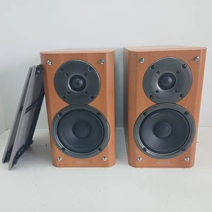 Kenwood LS-K701 Speaker System 2-Way 2-Speaker Cherry Bookshelf TESTED +VIDEO - Picture 1 of 17