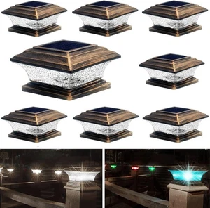 Tappo Palo Solare Luci LED Esterno Illuminazione Ponte Recinzione Luce Due Modalità Caldo Wh... - Foto 1 di 7