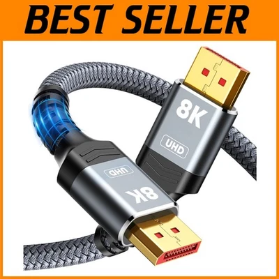 8K 4K DisplayPort Cable 1.4 - 32.4Gbps, Gaming Monitor Cord - Image 1 of 4