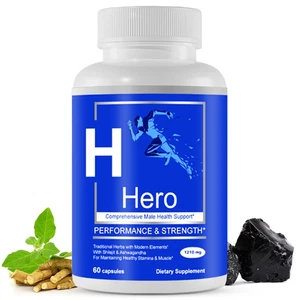 T-Hero Men's Health Supplement - 60 vegane Kapseln zur Muskelunterstützung & T-Health - Bild 1 von 11