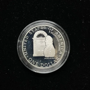1992-W White House 200th Anniversary James Hoban Proof 90% Silver Dollar Coin - Picture 1 of 4