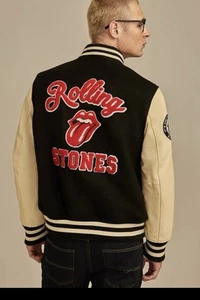 Giacca Varsity The Rolling Stones x Lucky Brand Applique Patch Ricamata | 2XL - Foto 1 di 5