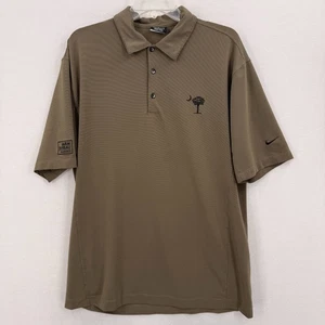 Nike Golf Dri-FIT Polo Shirt Men's Large Brown Palmetto Tree Logo South Carolina - Picture 1 of 8