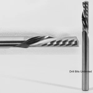 1/8" Dia DOWN-CUT Single O-flute End Mill Aluminum Acrylic Plastic USA Made M231 - Picture 1 of 9