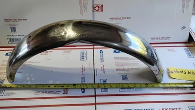 HODAKA REAR FENDER ACE 90 ACE 100 SUPER RAT DIRT SQUIRT WOMBAT STAINLESS STEEL  - Image 1 of 4