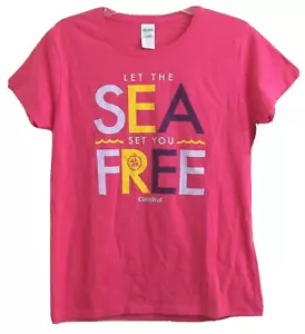 Carnival Cruise Line Let The Sea Set You Free Ladies T Shirt Adult L Large New - Picture 1 of 5