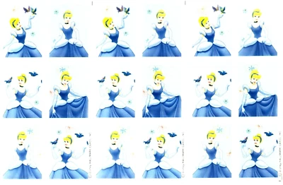 Pegatinas álbum de recortes de princesa Cenicienta de 3 hojas de Disney Foto 1 de 2