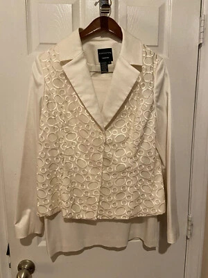 Женский бежевый винтажный костюм-юбка Doncaster — размер 12 - Изображение 1 из 4