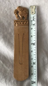 Beautiful Hand Carved Wood Wooden Bookmark - Picture 1 of 3