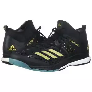 Men's adidas Crazyflight X Mid Volleyball Shoes Black Blue Gold Sneakers - Picture 1 of 6