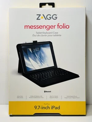 ZAGG ID8MBN-BB0 iPad Pro 9.7" Keyboard Folio Case - Black FREE SHIPPING! - Image 1 of 3