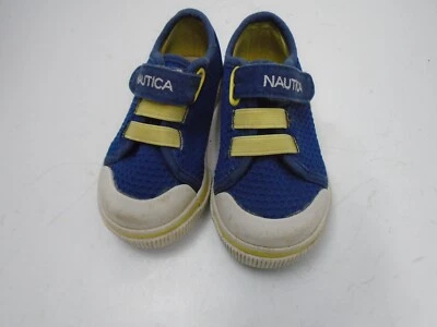 Nautica Calloway Navy Yellow White Toddler Canvas Deck Tennis Shoes Size 5 - Image 1 of 4