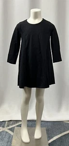 Faded Glory Girl's 3/4 Sleeve Black Dress Size S (6-6X) - Picture 1 of 3