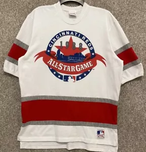 Vintage 80s Nutmeg MLB Mens Cincinnati Reds 1988 All Star Game T-Shirt Large USA - Picture 1 of 12