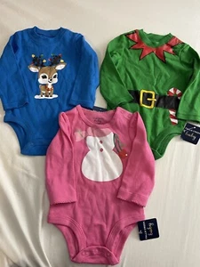 Holiday Christmas Infant Onsies Set - Picture 1 of 4