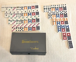 VINTAGE DOMINO-DOUBLE NINE SET BY CARDINAL IN CASE -SEE PHOTOS - - Picture 1 of 2
