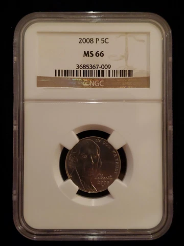 2008-P JEFFERSON NICKEL NGC MS-66 Cover