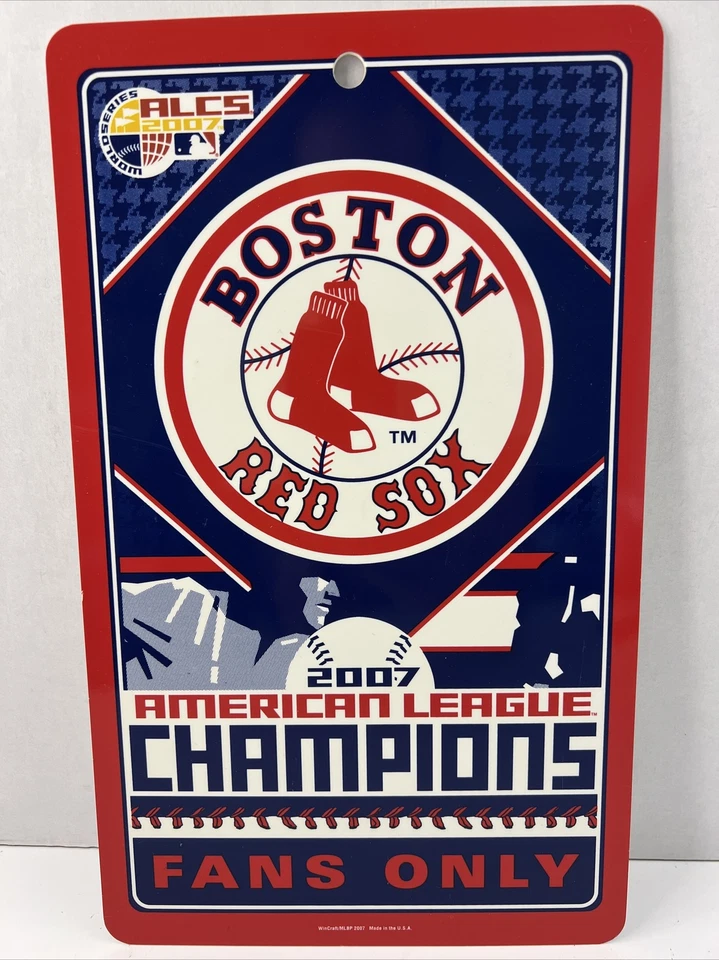 Boston Red Sox 07 World Series Champions Sign 12X 7" 2007 FANS ONLY Hologram MLB - Image 1 of 4