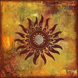 Australia sun dreaming art print on canvas quality rustic 100cm x 100cm  - Picture 1 of 2