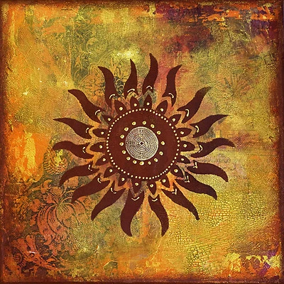 Australia sun dreaming art print on canvas quality rustic 100cm x 100cm  - Image 1 of 2