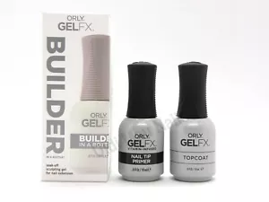 Orly BUILDER IN A BOTTLE GelFx Essentials Paquete Imprimación Punta de Uñas, Topcoat .6 fl - Imagen 1 de 1