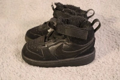 Bota bebé talla 6c Nike Court Borough Mid 2 TD usada CQ4027 001 sin caja - defecto Foto 1 de 4