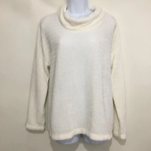 Suéter Pullover J. Jill S Blanco Texturizado Suave Cuello Capucha - Imagen 1 de 5