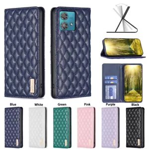 Magnetic Leather Flip Stand Card Wallet Case Cover For Motorola Moto All Series - Picture 1 of 25