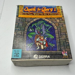 Quest For Glory 1: So You Want to Be a Hero (IBM PC 3.5”, 1992) COMPLETE - Picture 1 of 9