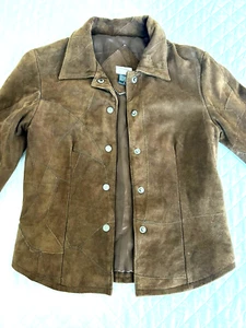 Damen Wildlederjacke von Rave Patchwork klein braun Y2K Cowgirl Western Rodeo - Bild 1 von 12