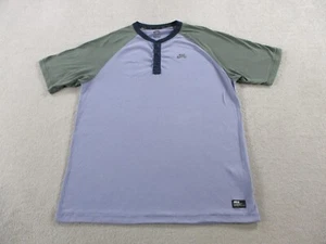 Nike Shirt Mens Medium Purple Gray SB Blade Henley Raglan Skater Faded Drifit - Picture 1 of 11