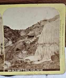 11. L. A. HUFFMAN OLD GOVT TRAIL BADLANDS SOUTH DAKOTA  STEREOVIEW  NO. 154 - Picture 1 of 3