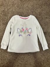 Girls Cynthia Rowley Size Small 5/6 Long Sleeve Sweater Sweatshirt Ivory Unicorn
