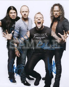 Metallica Band firmato 8x10 foto RP - Foto 1 di 1