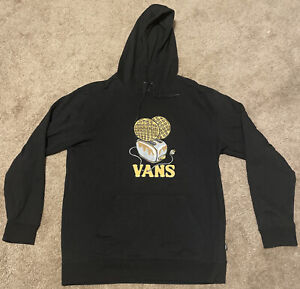 Vans Off the Wall Toaster And Waffles Black  Pullover Hoodie Size XL