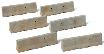 HO Scale Walthers SceneMaster 949-4175 Concrete Jersey Barriers/K Rails (24) pcs - Image 1 of 2