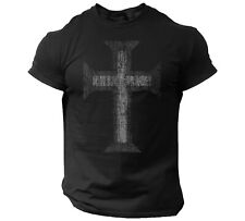 Cross T-Shirt Christian Men Faith Religious Gym Jesus Christ Top