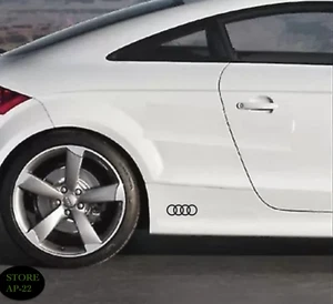 2 Adesivi per Audi logo fiancata minigonna sport a3 a4 a1 q3 q4 q2 s line 14CM - Imagen 1 de 1