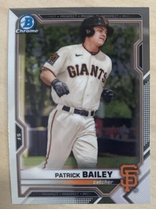 PATRICK BAILEY - 2021 Bowman Chrome Prospects #BCP-108 - SAN FRANCISCO GIANTS - Picture 1 of 2