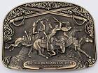 Dragoons of 1850 Frederick Remington Civil War Solid Brass Vintage Belt Buckle