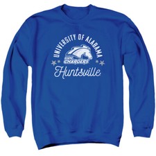 Alabama–Huntsville Adult Crewneck Sweatshirt Chargers, Royal Blue, S-3XL