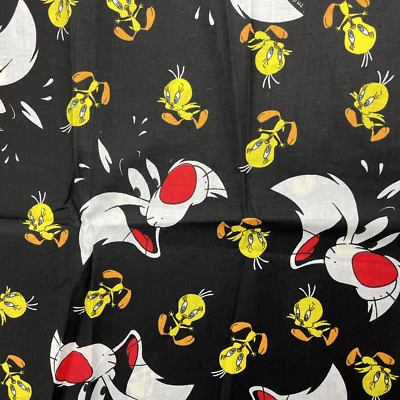 Warner Bros. Piolín y Silvestre en Panel de Tela Negro 17" x 44" Foto 1 de 3