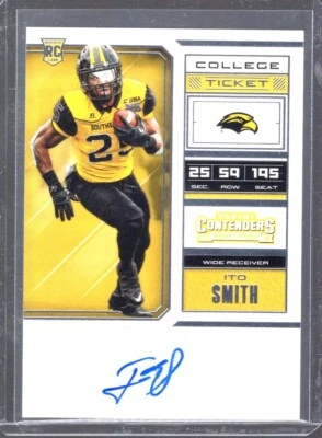 2018 Panini Contenders Draft Picks College Ticket Ito Smith #291 Rookie Auto RC - Image 1 of 2