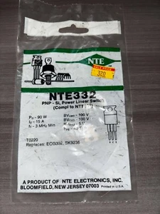 NTE332 T-PNP, Si, Power Linear Switch T0220 - Picture 1 of 2