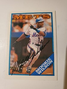 Mookie Wilson Signed Autographed 1988 Topps Card NY Mets NM Not Graded 