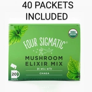 Four Sigmatic - Chaga Mushroom Elixir Drink Mix - 40 Packets - Immune System - Picture 1 of 1